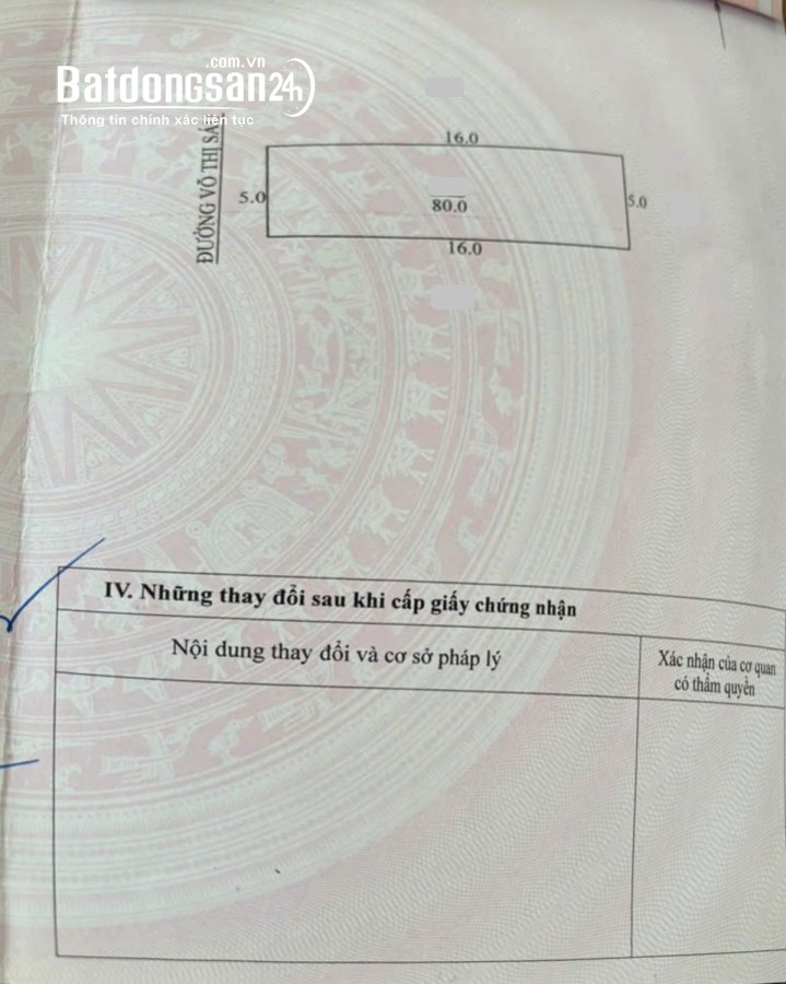 Bán đất Đường Võ Thị Sáu, Phường Bắc Sơn, TP Sầm Sơn