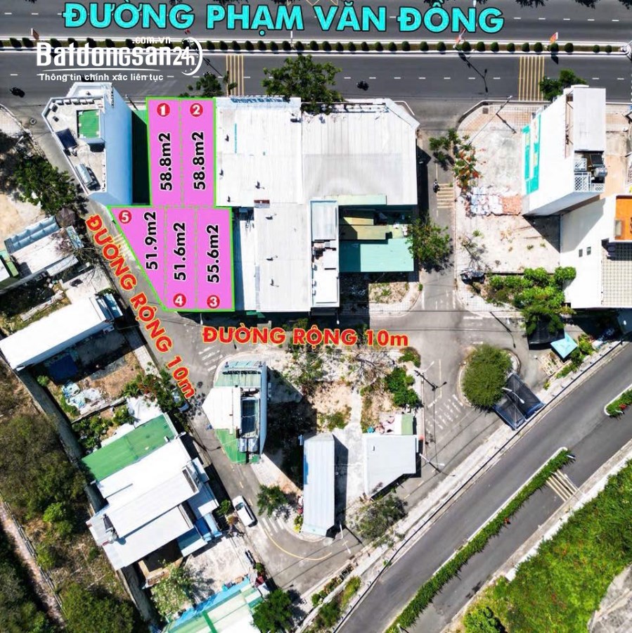 Bán đất mặt tiền Đường Phạm Văn Đồng (TP Nha Trang cũ), Phường Bắc Nha Trang, Khánh Hòa