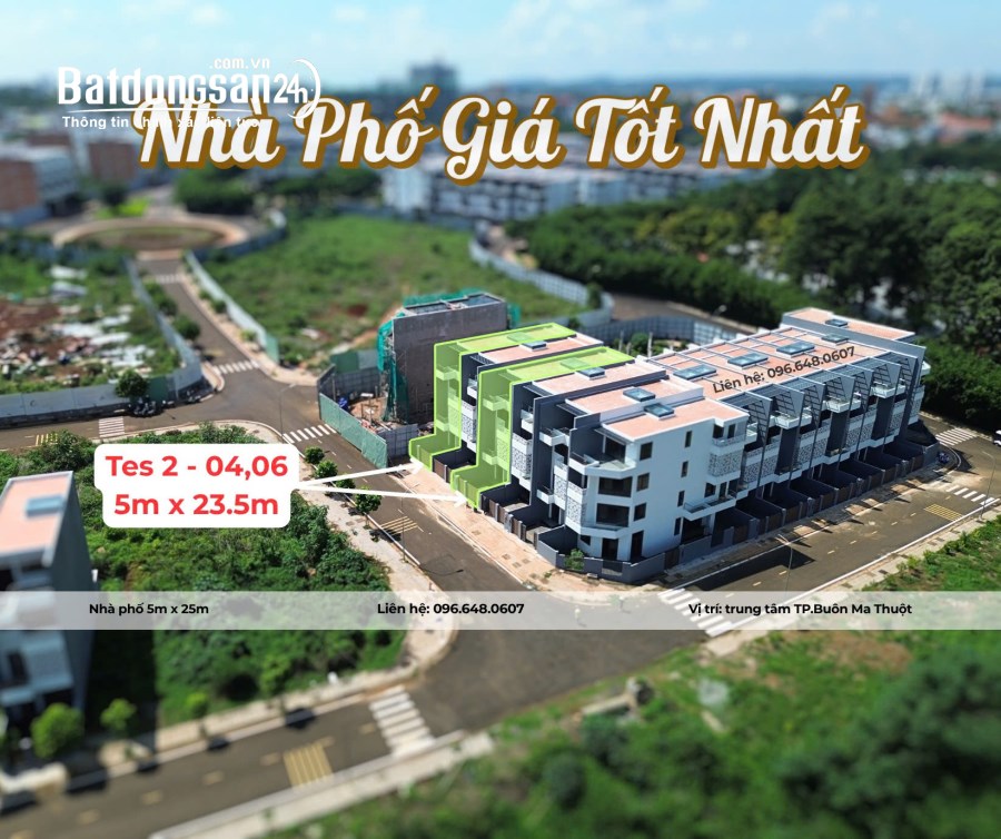 Bán Liền kề-Shophouse Tesla-Thành Phố Cà Phê, Đường Nguyễn Đình Chiểu (TP Buôn Ma Thuột cũ), Tỉnh Đ