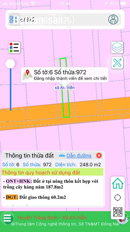 248m2 An Viễn, đường liên thông. Gần ủy ban, trường học, chợ, khu công nghiệp