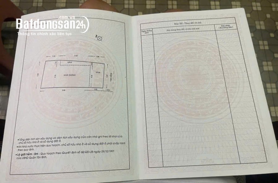 Bán nhà Đường Trường Chinh, Phường Tân Bình (Q Tân Bình cũ), TP Hồ Chí Minh