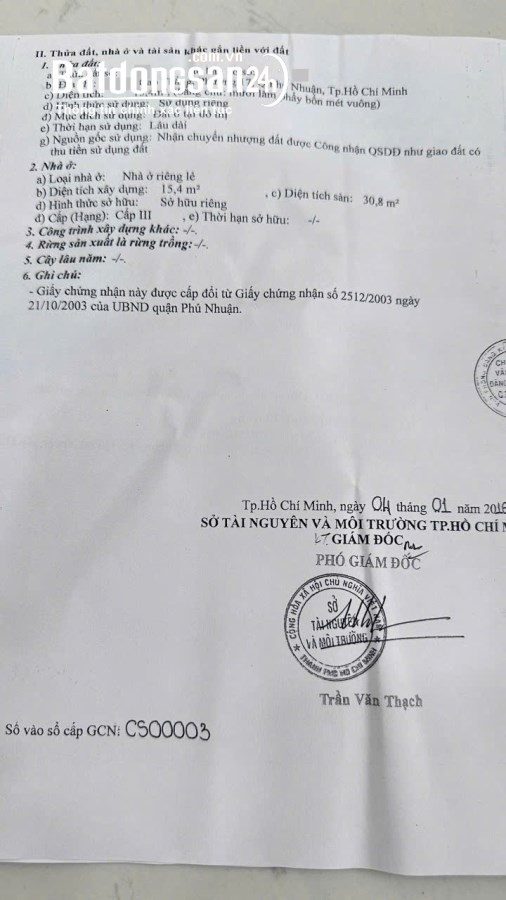 Bán nhà Đường Trường Sa, Phường Đức Nhuận (Q Phú Nhuận cũ), Hồ Chí Minh