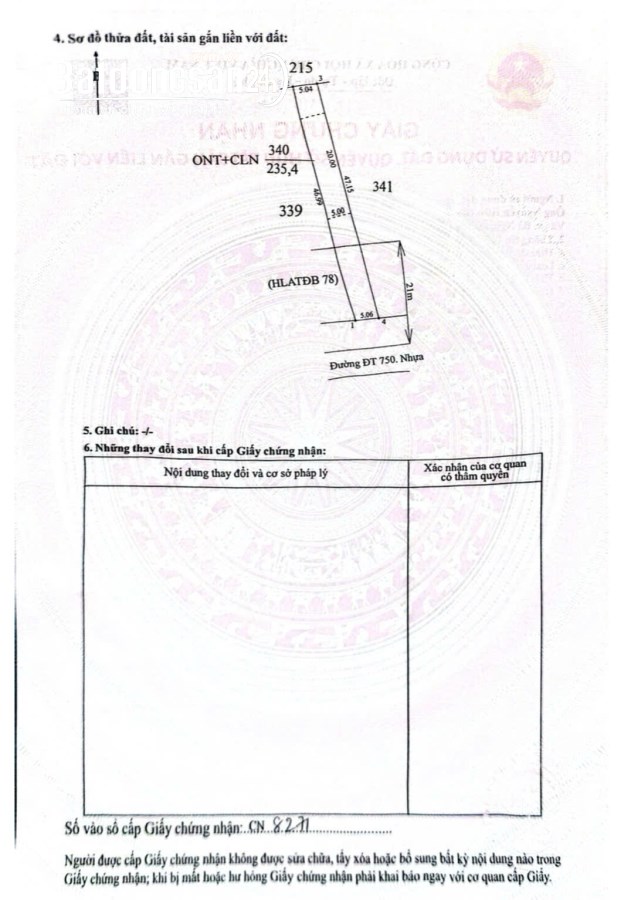 Bán đất Đường ĐT 750, Xã Long Hòa (H Dầu Tiếng cũ), TP Hồ Chí Minh