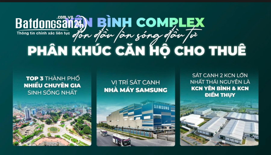 Bán căn hộ Yên Bình Complex, Đường Quốc Lộ 3, Phường Phổ Yên (TX Phổ Yên cũ)