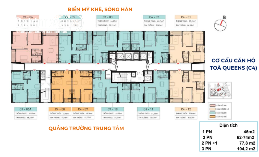 Capital Square Đường Ngô Quyền, Phường Sơn Trà Căn 2PN độc quyền,