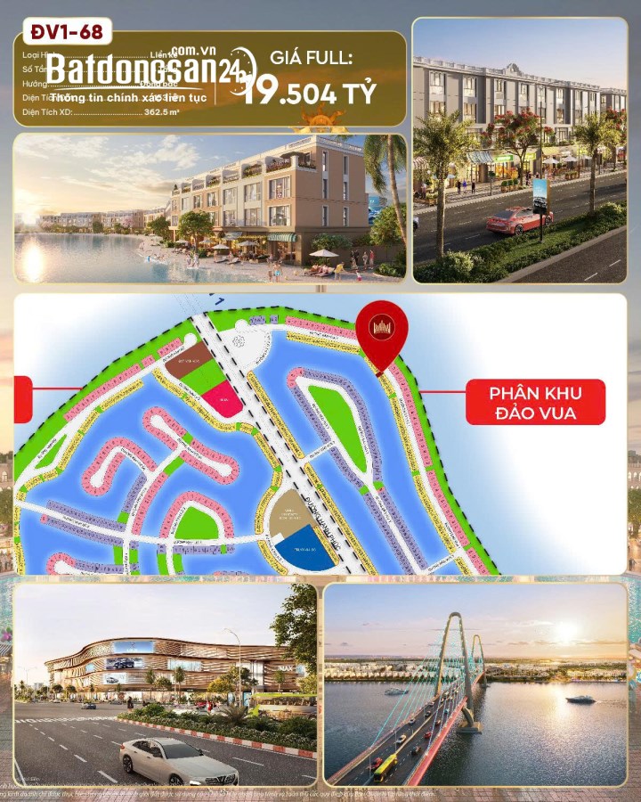 BIỆT THỰ LIỀN KỀ ĐV1-68 – PHÂN KHU ĐẢO VUA VINHOMES ROYAL ISLAND HẢI PHÒNG 