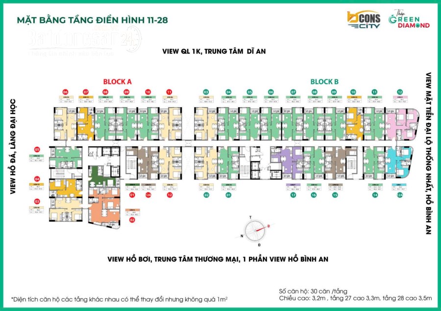 Căn hộ xác Metro giá F0 CĐT Bcons (tặng ipad + 1chỉ vàng PNJ + rút thăm Madaza 6)