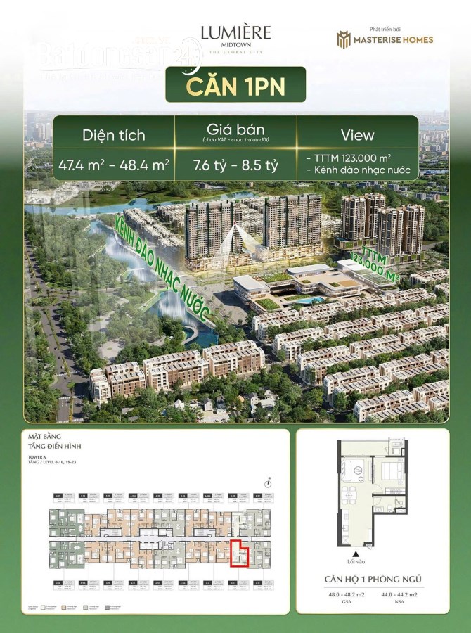 Chủ đầu tư căn hộ Lumiere Midtown - The Global City, Đường Đỗ Xuân Hợp, Phường Bình Trưng
