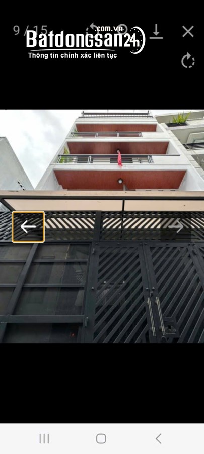 Nhà hẻm ba gác, 37m2 , 5 lầu, Đường Vạn Kiếp, Phường Bình Thạnh, giá 8.3 tỷ .