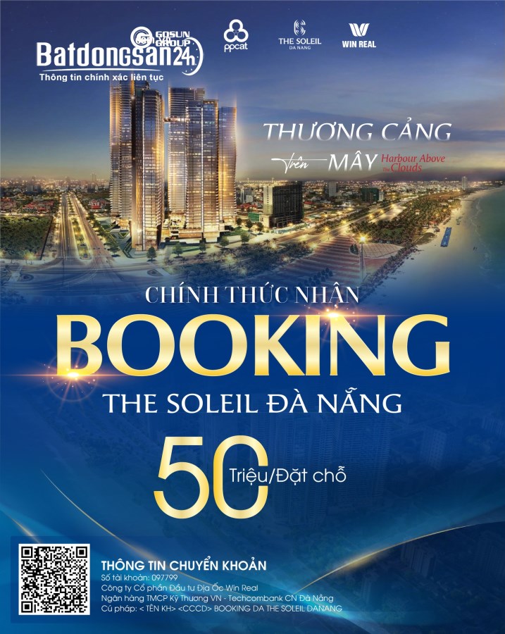 The Soleil Da Nang: Nhận booking chỉ 50 triệu, Gốc cđt CK hấp dẫn đến 14% Giá từ 2,TỶ