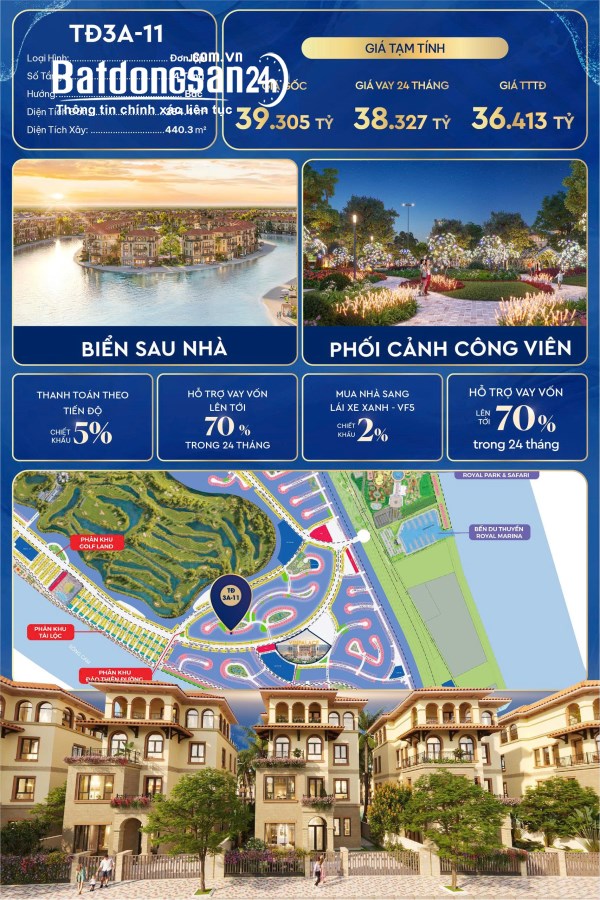 Bán Biệt thự-Villas Vinhomes Vũ Yên (Vinhomes Royal Island), Phường Thủy Nguyên, Hải phòng
