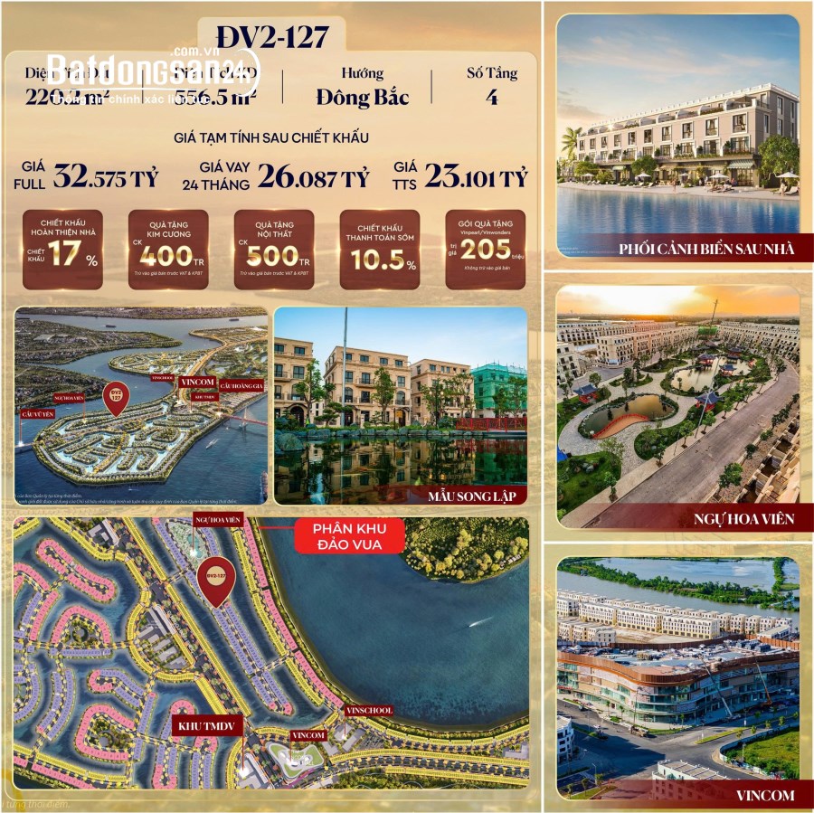 Bán Biệt thự-Villas Vinhomes Vũ Yên (Vinhomes Royal Island) Hải Phòng, Phường Thủy Nguyên