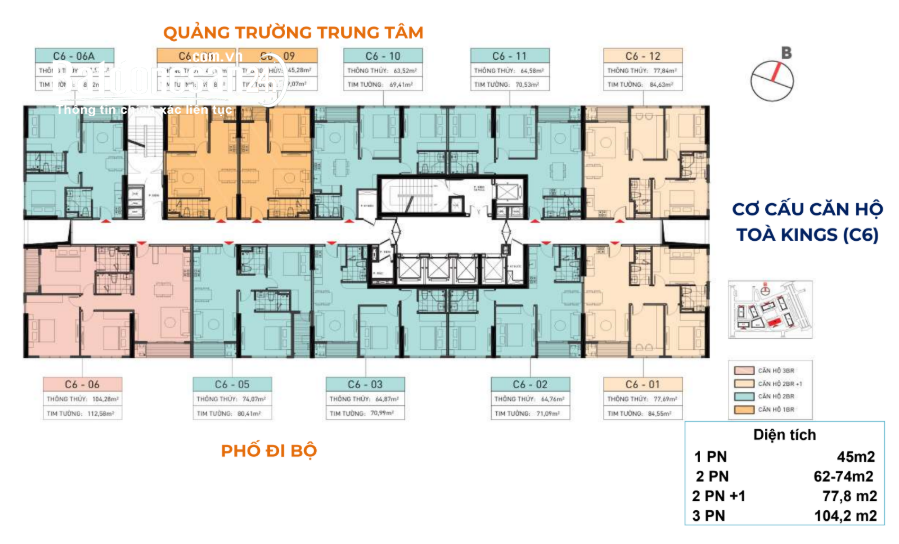 Mở bán Capital Square Tòa King, Căn 2PN - 64,76m² + Giá gốc CĐT CK lên đến 17%