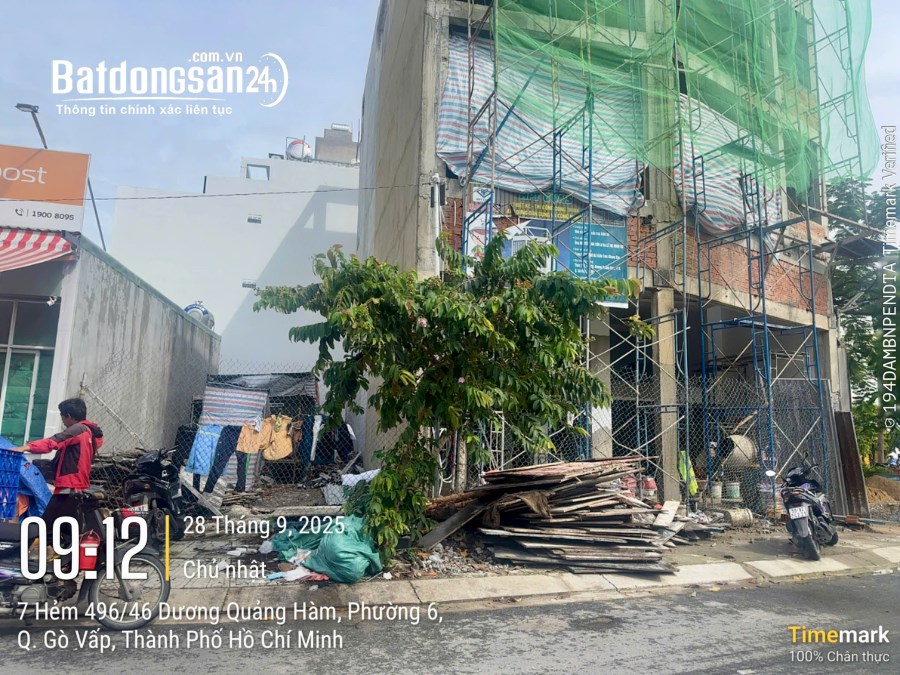Bán gấp lô đất mặt tiền Phạm Huy Thông, Phường An Nhơn (Q Gò Vấp cũ), chỉ 18 tỷ. 0913038531