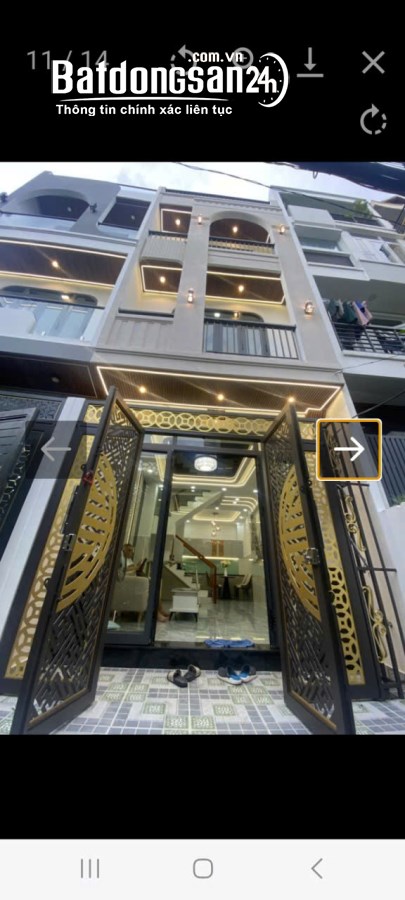 Nhà hẻm ba gác , 49m2 , 4 lầu , Bình Thạnh , giá 8.6 tỷ .