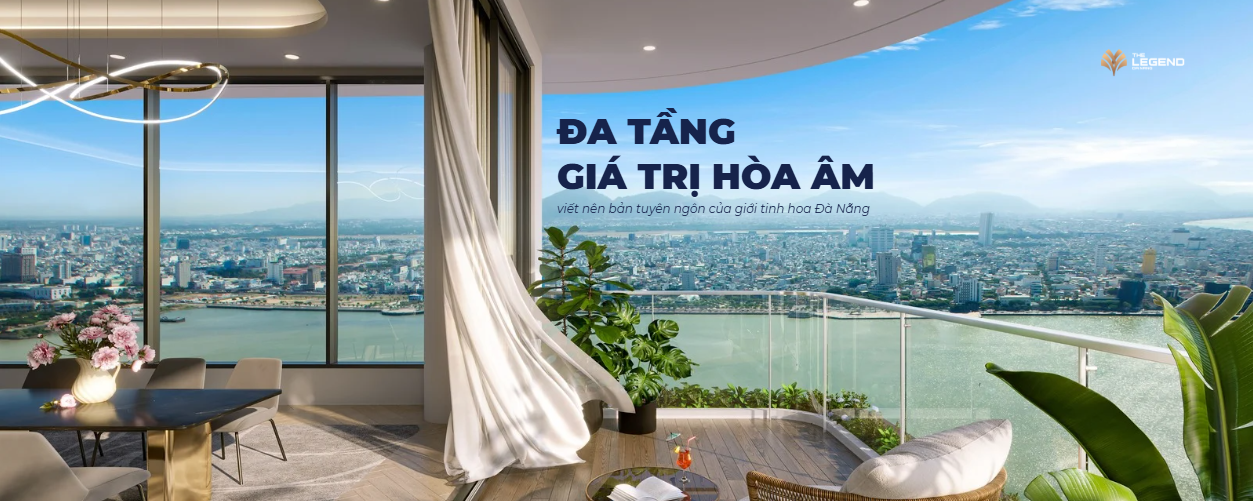 The Legend: Sở hữu khi TT 2 tỷ - Căn 1PN 60,3m² - Sát Cầu Rồng, Tầm view Panorama 360
