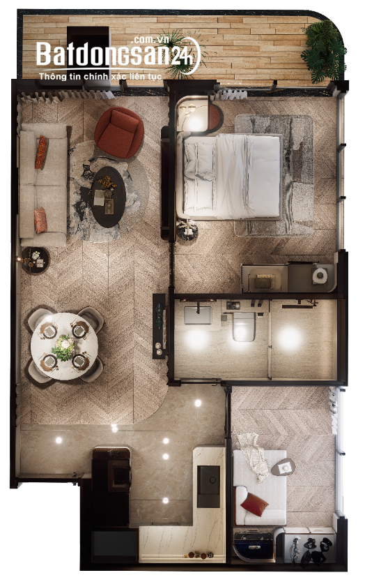 The Legend: Sở hữu khi TT 2 tỷ - Căn 1PN 60,3m² - Sát Cầu Rồng, Tầm view Panorama 360