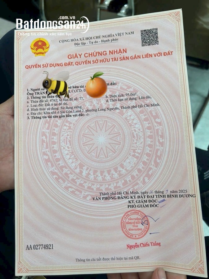 Bán đất nền phân lô Sài Gòn Land 2, Đường DH619, Phường Long Nguyên (H Bàu Bàng cũ)