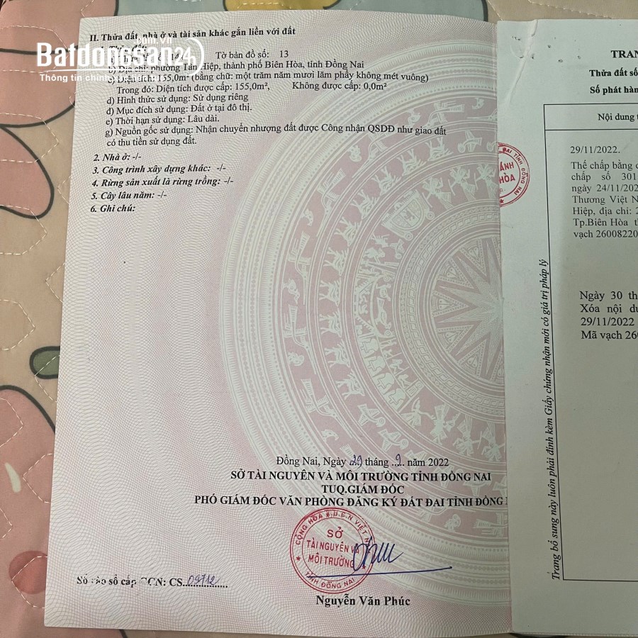 Bán nhà Phường Tam Hiệp (TP Biên Hòa cũ), Đồng Nai