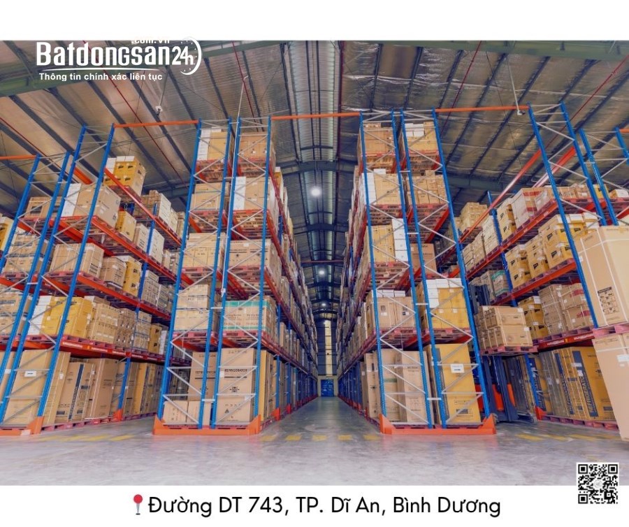 Cho thuê kho lưu trữ hàng, phân phối tại Dĩ An, Bình Dương 15,000 m2