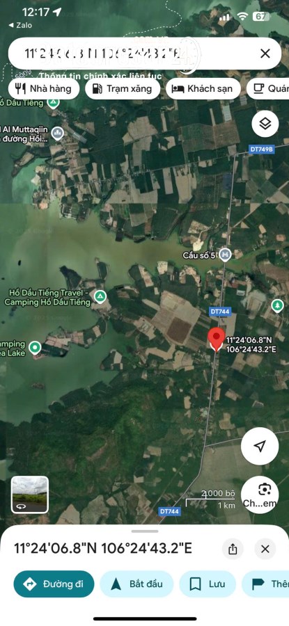 Bán đất Đường ĐT 744, Xã Dầu Tiếng (H Dầu Tiếng cũ), Hồ Chí Minh