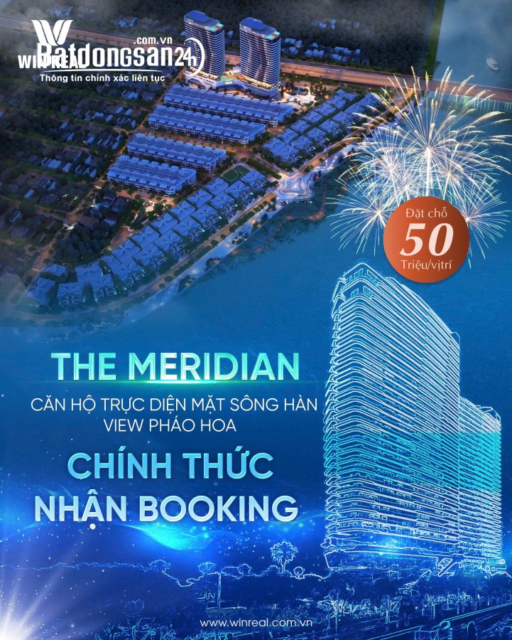 The Meridian Đà Nẵng - Biểu tượng mới sông Hàn - View pháo hoa QT mới - Booking 50tr