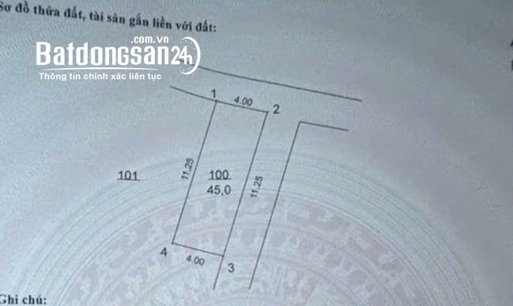 LÔ GÓC 45m2 PHÚC LÝ, Minh Khai, Từ Liêm, NGÕ NÔNG THÔNG GẦN ÔTÔ TRÁNH, 7 Tỷ