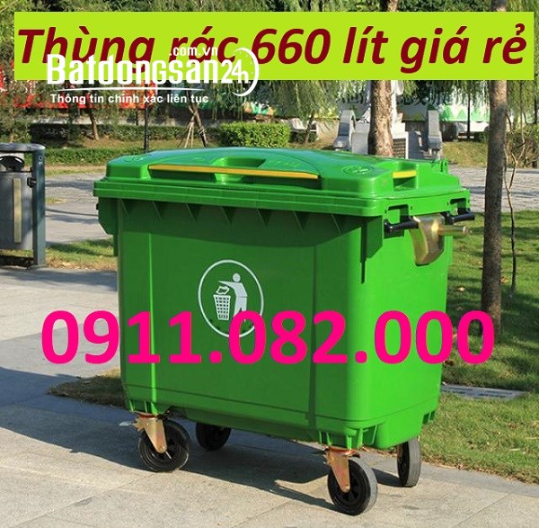  Cung cấp thùng xử lý rác, thùng rác 120l 240l giá rẻ tại đồng tháp- lh 0911082000