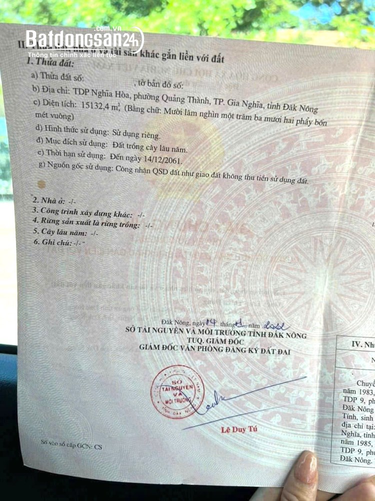 Rẫy cà phê đẹp khu dân cư đông, 45m bê tông tại Quảng Thành Gia Nghĩa
