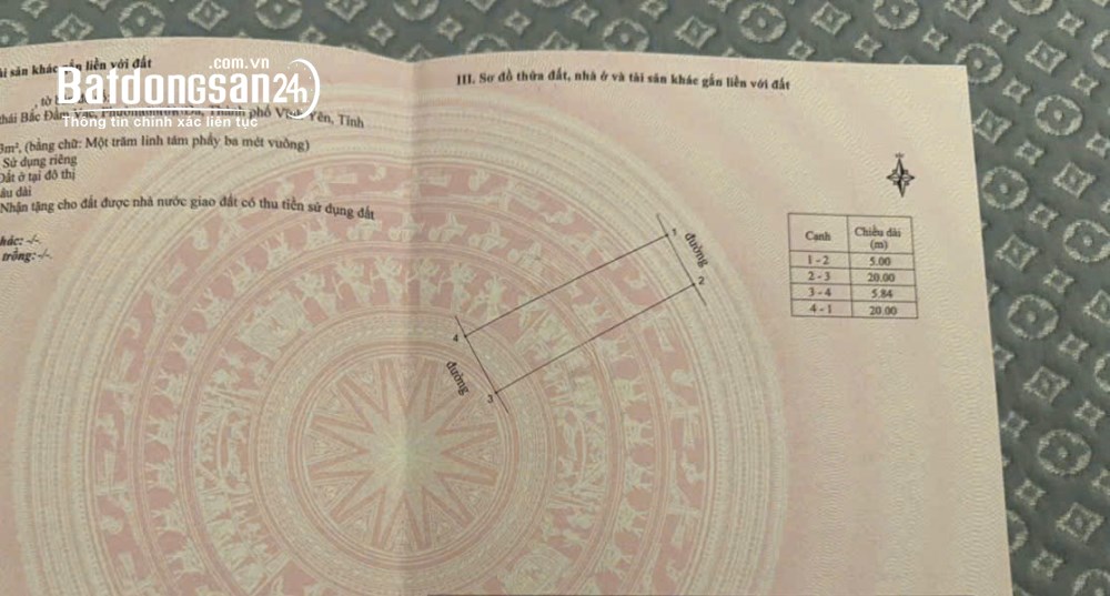 Bán đất Phường Vĩnh Phúc (Tp Vĩnh Yên cũ), Phú Thọ