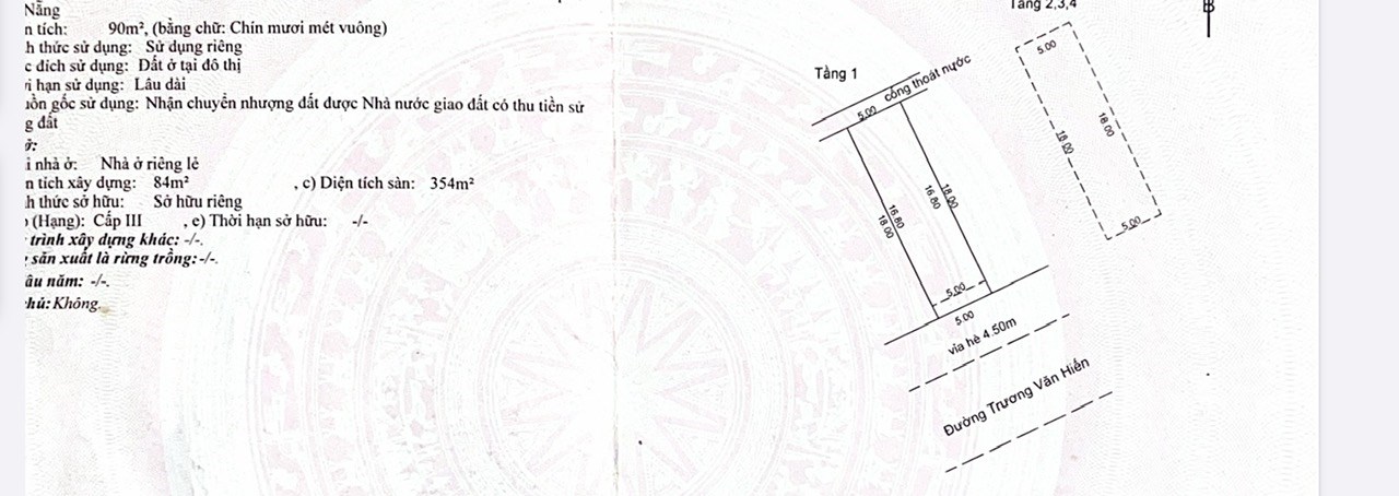 10.7 tỷ/căn. 4 tầng đường Trương Văn Hiến, 9 phòng, thu 50 tr/th, 354m2 sàn