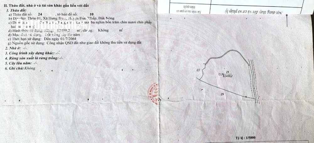 Bán đất Đường Tỉnh lộ 685, Xã Quảng Tín (Huyện Dăk RLấp cũ), Tỉnh Lâm Đồng