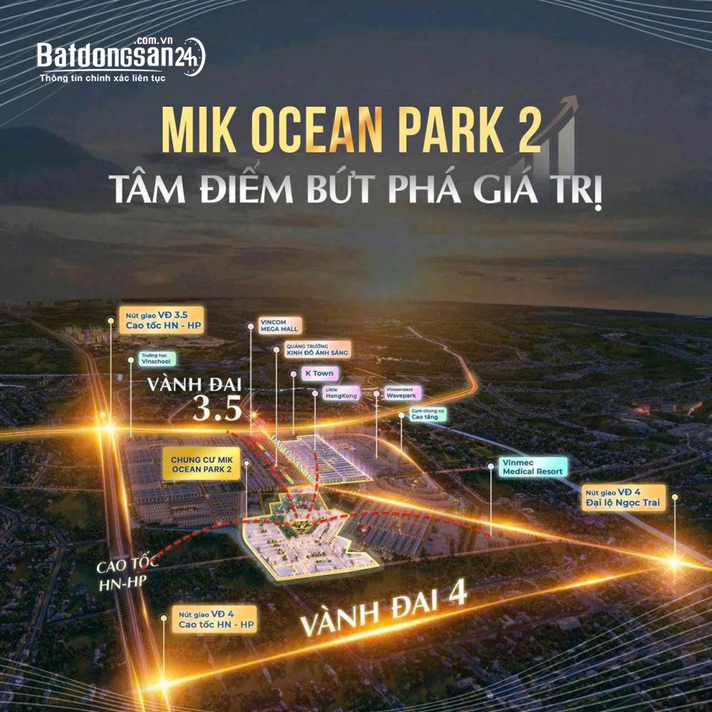 Bán căn hộ Vinhomes Ocean Park, Xã Nghĩa Trụ (Huyện Văn Giang cũ)