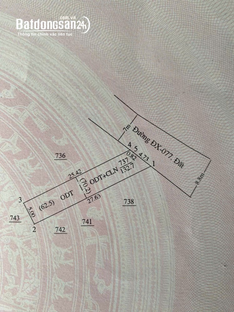 Bán đất Đường DX 077, Phường Chánh Hiệp (p, Định Hoà, Thủ Dầu Một cũ), Hồ Chí Minh