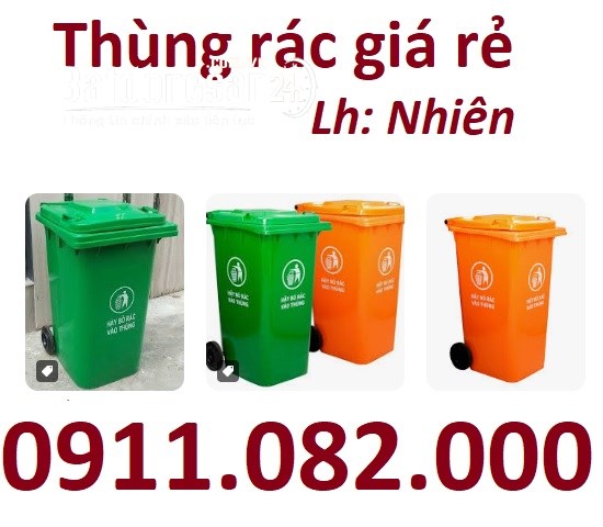 Bộ đôi thùng rác 120l và 240 lít giá rẻ tại cần thơ- thùng rác công cộng-lh 091108200