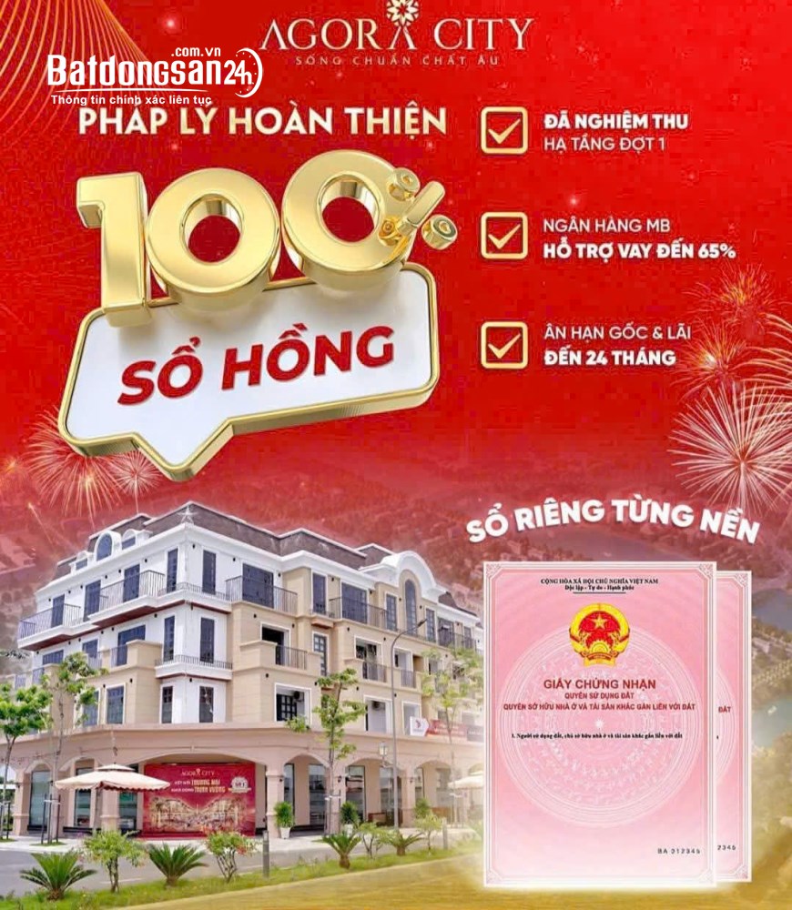 Bán đất KĐT Agora City, Đường ĐT 818, Xã Thủ Thừa (Huyện Thủ Thừa cũ)