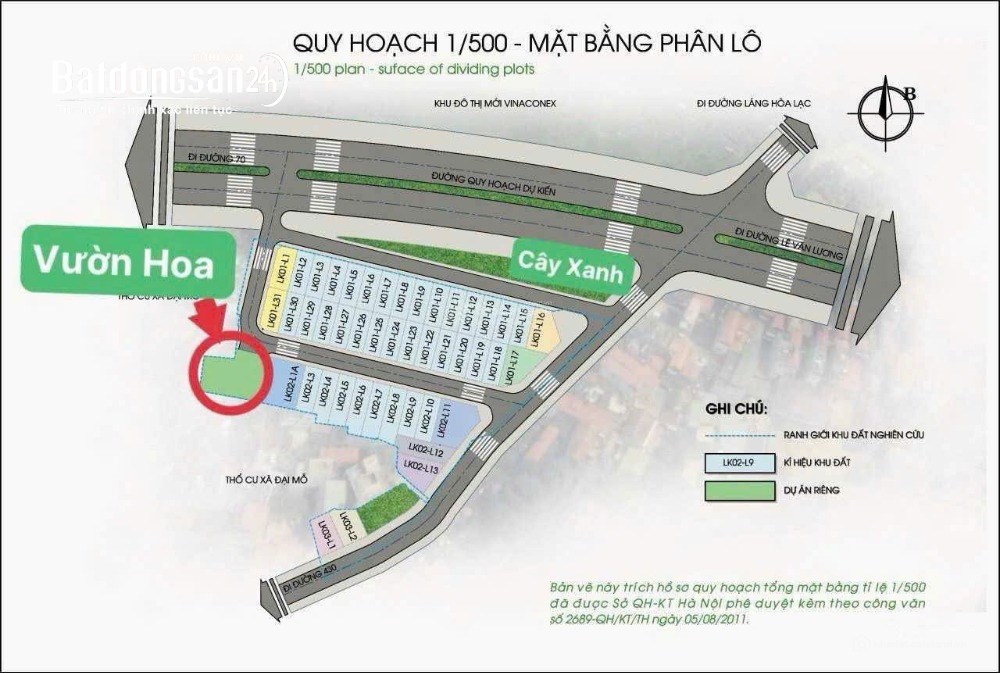 Bán Liền kề-Shophouse TIG Đại Mỗ-Green Garden House, Đường 70, Phường Tây Mỗ (Q Nam Từ Liêm cũ)