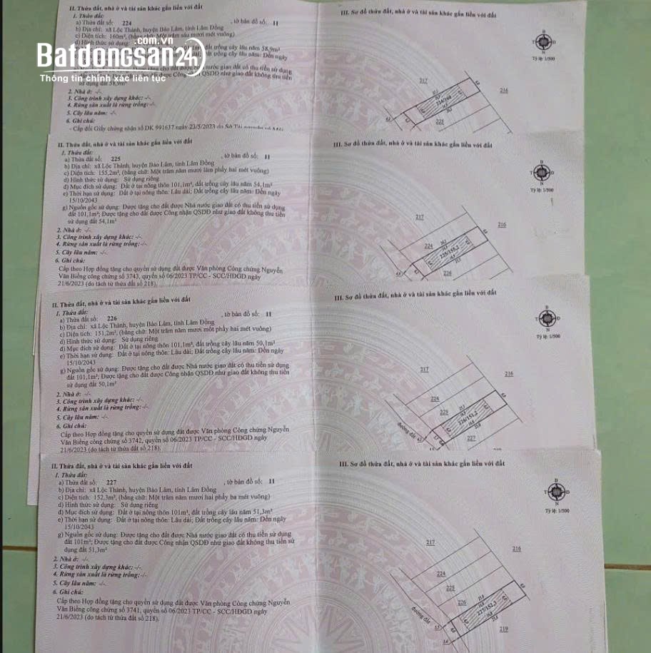 Bán đất nền phân lô Xã Bảo Lâm 3  (Huyện Bảo Lâm cũ) , Lâm Đồng