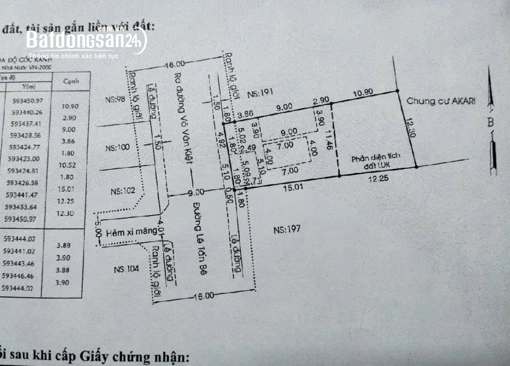 Bán nhà MT 193 Lê Tấn Bê, cách Võ Văn Kiệt 100m vị trí siêu đẹp