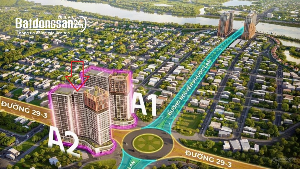 Bán căn hộ 1 phòng ngủ + của dự án Cora Tower - Hòa Xuân - điện tích lên đến 71m2