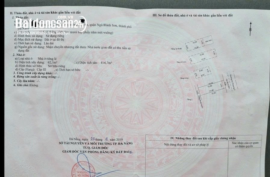 23 tỷ/417m2,Căn hộ 6 tằng, đường An Thượng 5, sát biển Mỹ Khê Đà Nẵng, dòng tiền 80tr