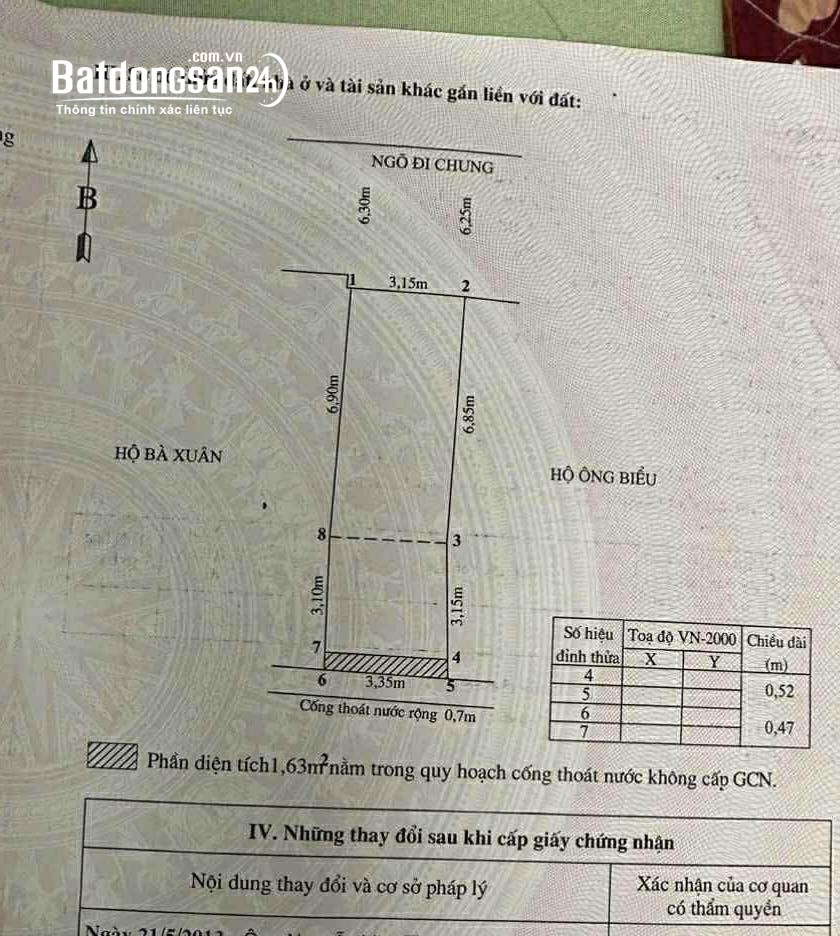 Bán nhà Đường Hùng Duệ Vương, Phường Hồng Bàng (Q Hồng Bàng cũ), Hải Phòng