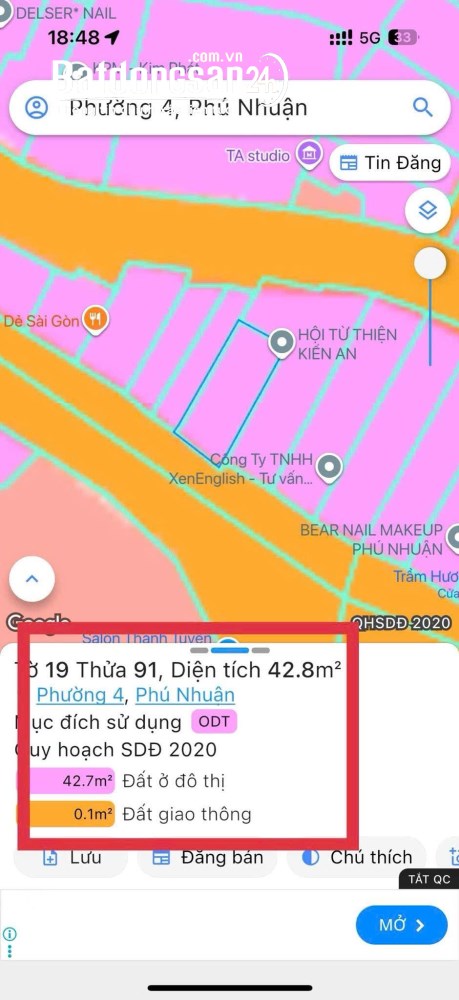 Bán nhà mặt tiền Đường Lê Tự Tài, Phường Đức Nhuận (Q Phú Nhuận cũ), Hồ Chí Minh