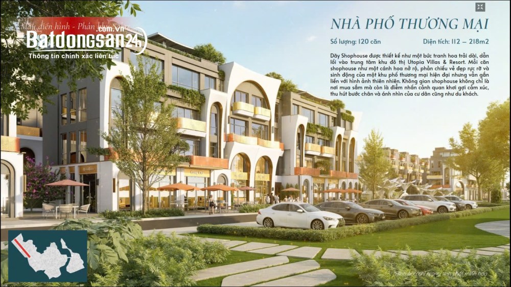 Bán Liền kề-Shophouse UTOPIA Villas & Resort, Đường Hồ Chí Minh, Xã An Nghĩa (Huyện Lạc Thủy cũ)