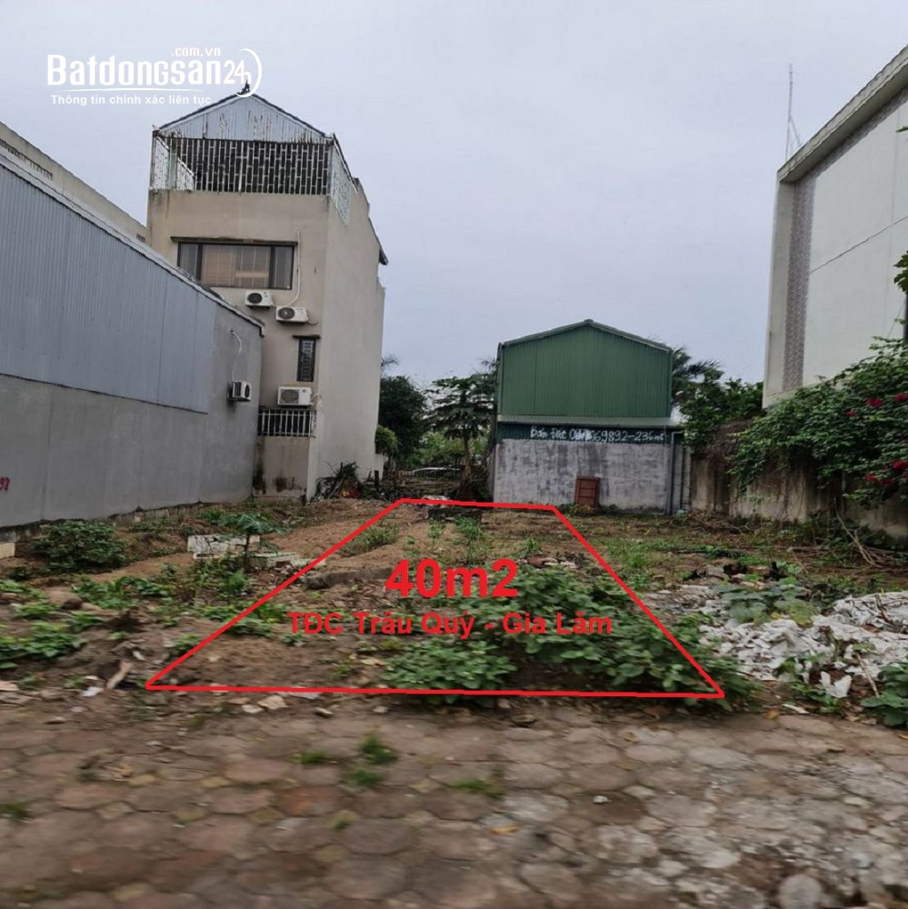 Chuyển nhượng 40m2 đất TĐC Trâu Quỳ, Gia Lâm. Đường 12m. Lh 0989894845
