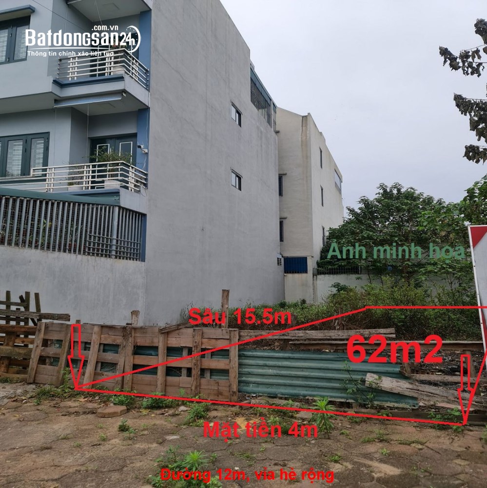 Bán đất Nguyễn Mậu Tài, Trâu Quỳ, Gia Lâm, Hà Nội. 62m2, mt 4, đường 12m, giá đầu tư. Lh 0989894845