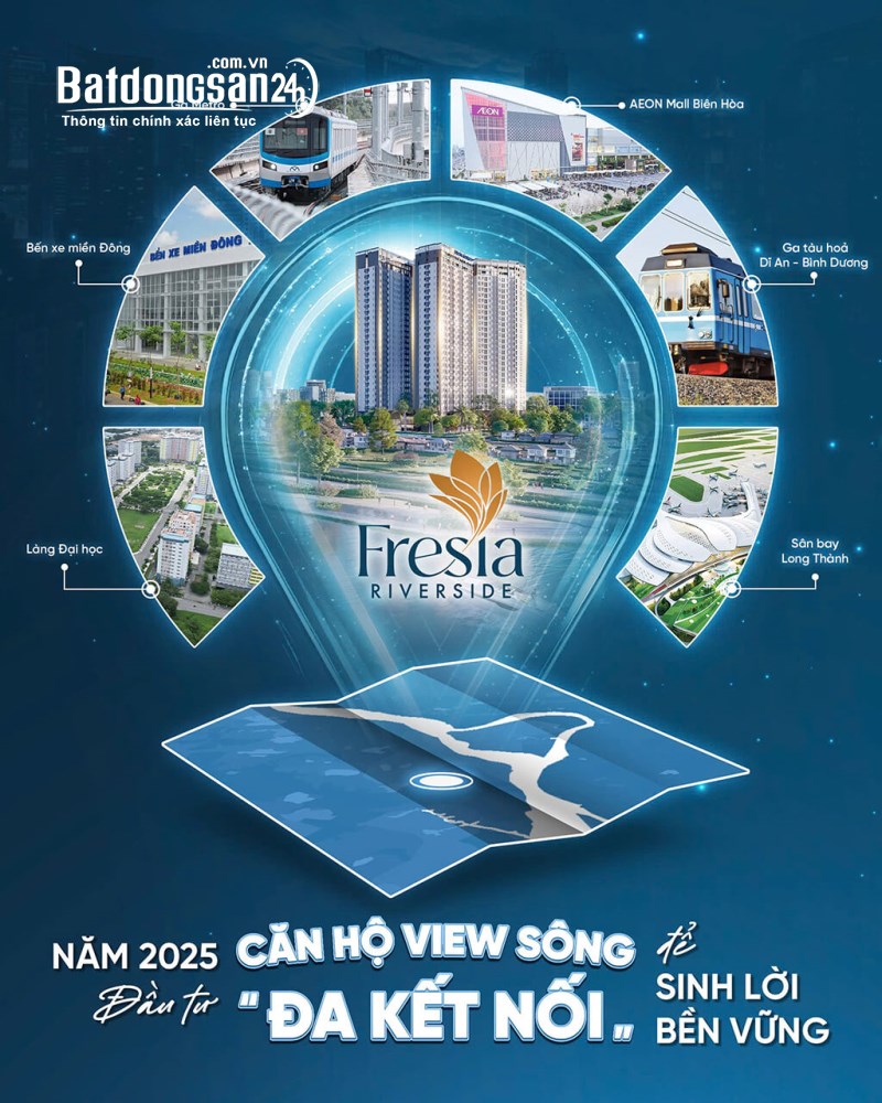 Bán căn hộ Fresia Riverside  Phường Biên Hòa, Đường Bùi Hữu Nghĩa, Đồng Nai.