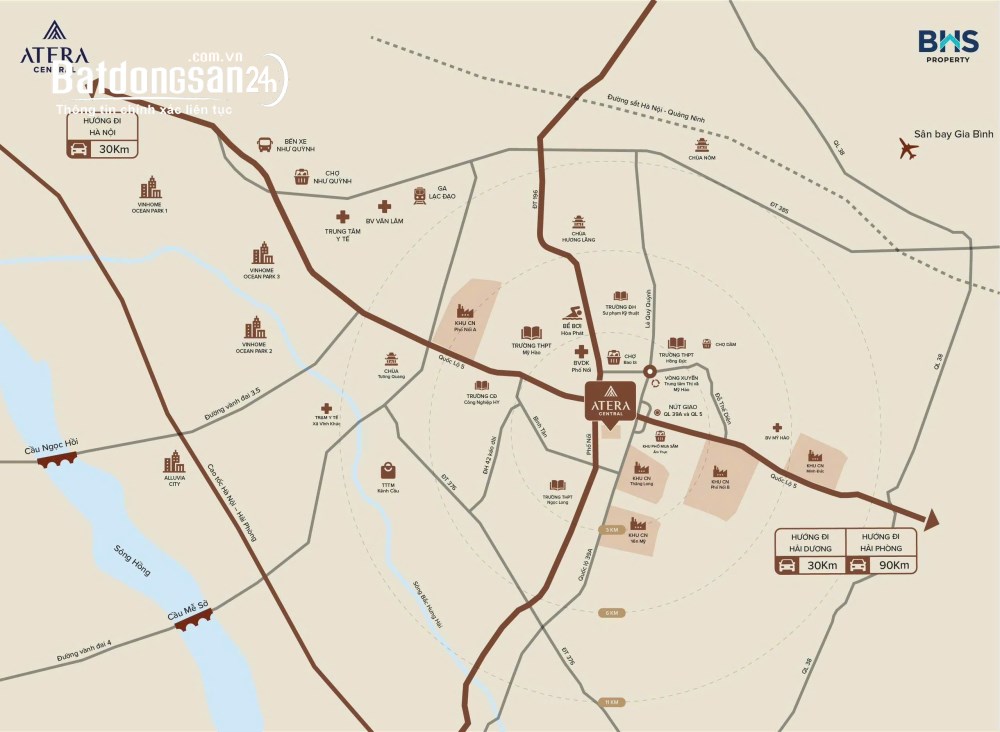 Bán căn hộ Atera Central, Đường Quốc lộ 39A, Xã Yên Mỹ (Huyện Yên Mỹ cũ)