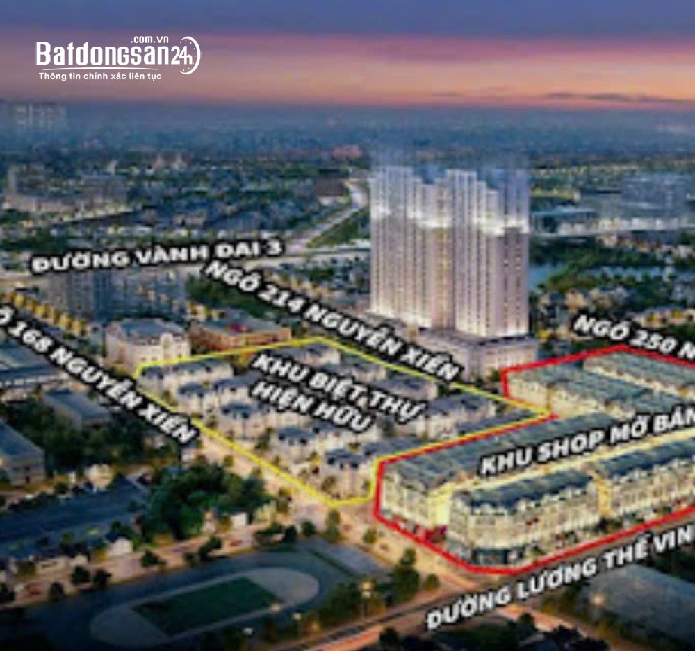 Cho thuê Liền kề-Shophouse RueDe Charme, Đường Nguyễn Xiển, Phường Thanh Xuân
