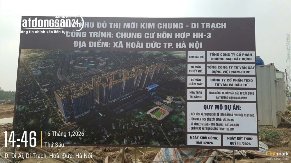 📍 CHUNG CƯ HH3 KIM CHUNG DI TRẠCH - DỰ ÁN HINODE ROYAL PARK – MẶT ĐƯỜNG VÀNH ĐAI 3.5